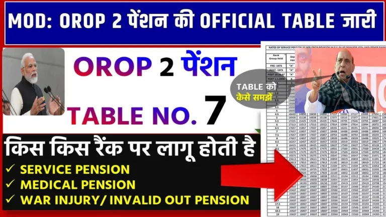 OROP Table No 7
