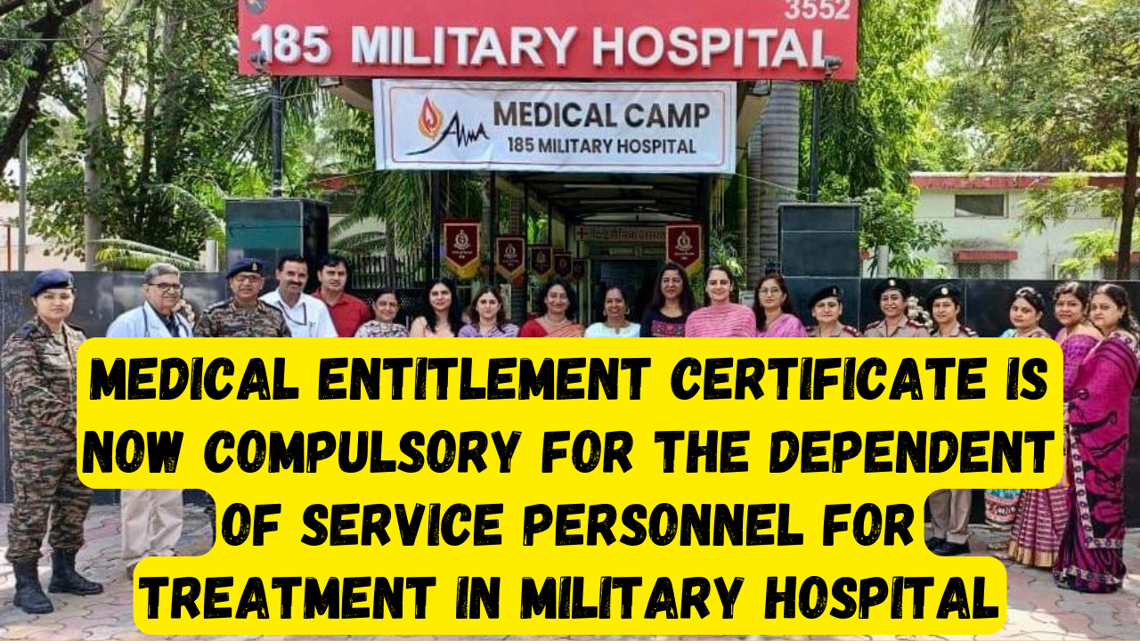 Home 81 Medical Entitlement Certificate for Treatment in Military Hospital